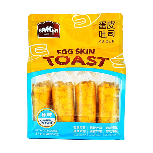 Egg Crust Roll Toast Bread Original Flavor, 10.58 oz【Nutritious Breakfast Bread】