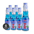 SHIRAKIKU Ramune Drink,Japanese Marble Soda,Blueberry Flavor, 6.76 fl oz *6【6 Packs】