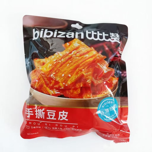 BiBiZan Hand-shredded Bean Skin Spicy Strips Spicy Snacks 118g
