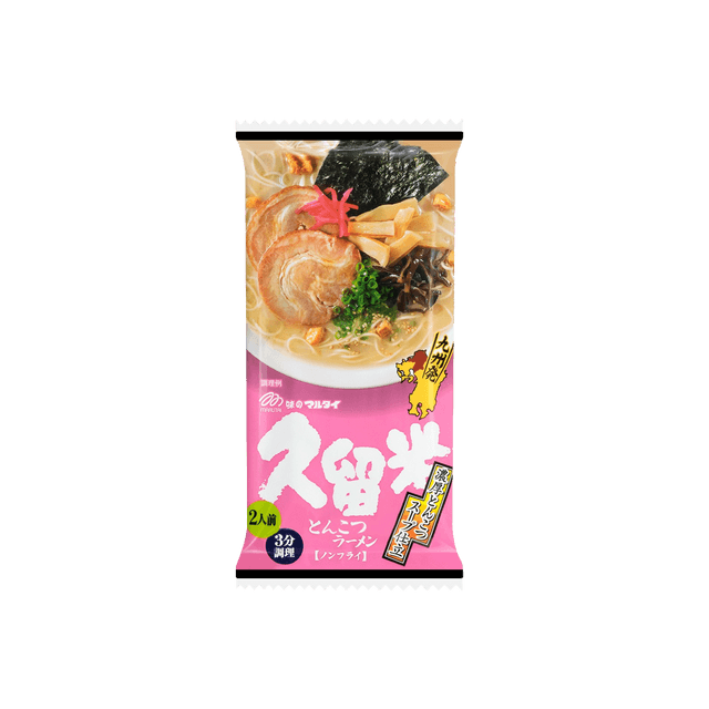 MARUTAI Kurume Japanese Tonkotsu Flavor Ramen - 2 Servings, 6.84 oz