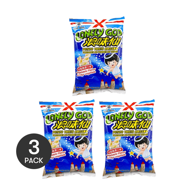 WANT WANT LONELY GOD Vegetable Potato Twists - 3 Bags*2.46 oz