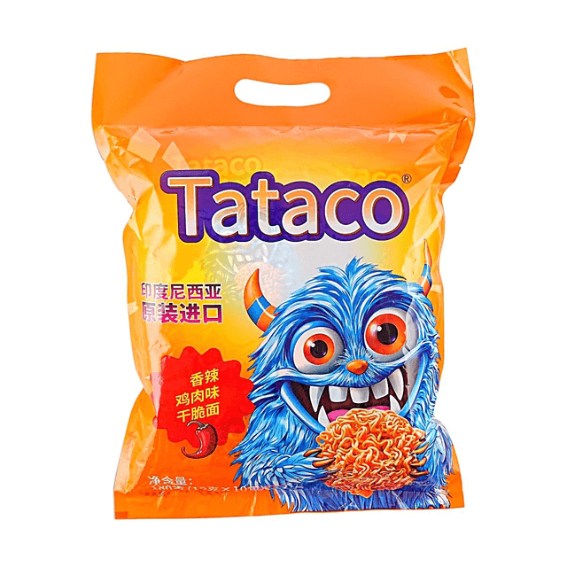 TATACO Spicy Chicken Flavored Crispy Noodles 10 Packs 6.35 oz