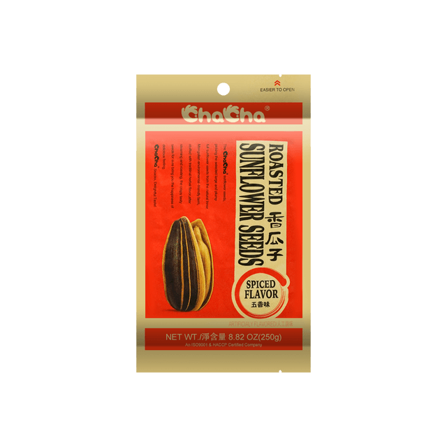 CHACHA Roasted Salted Sunflower Seeds - Five Spice Flavor, 8.82 oz