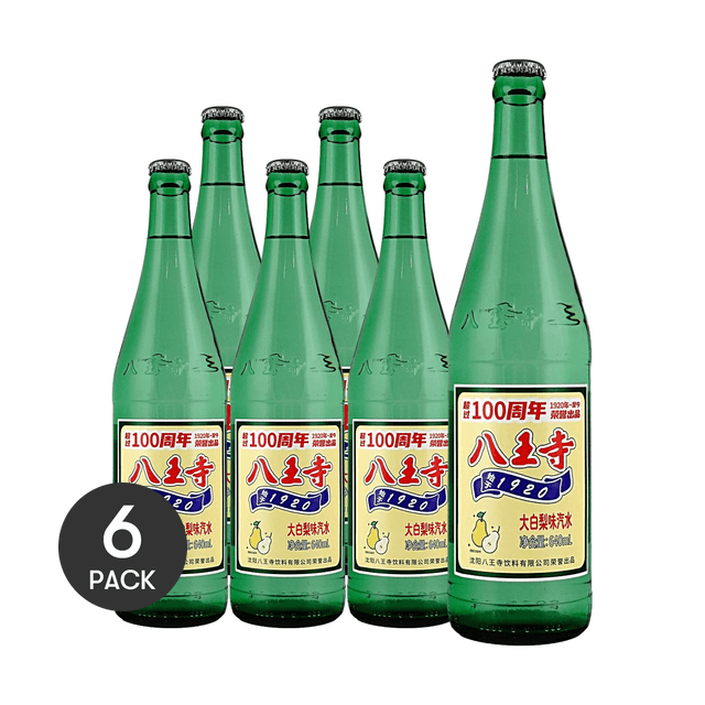 BAWANGSI Pear Flavored Soda Drink 21.6 fl oz *6【6 Packs】【0 Fat】