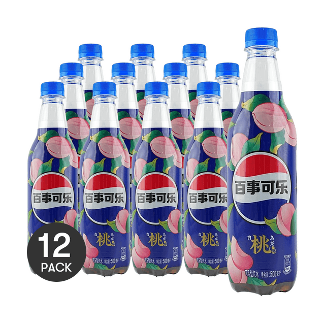 PEPSI Cola White Peach Oolong Bottled 16.9 fl oz*12【12 Packs