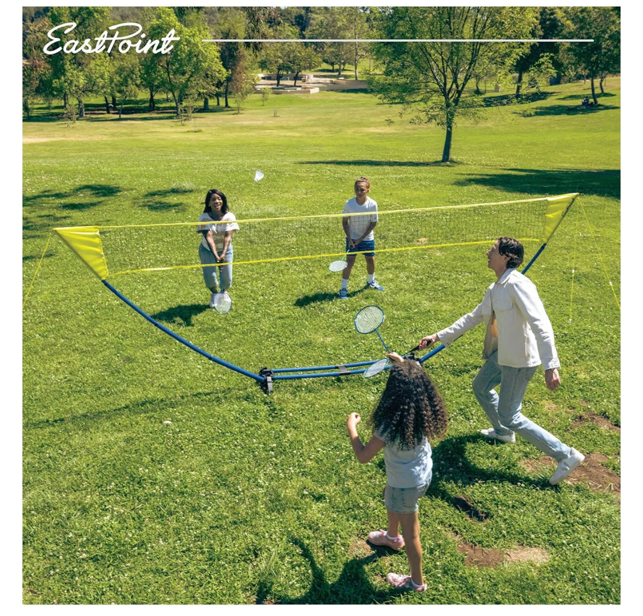 Dimples Excel 12x8 FT Portable Volleyball Net Set,4 Adjustable Heights Set
