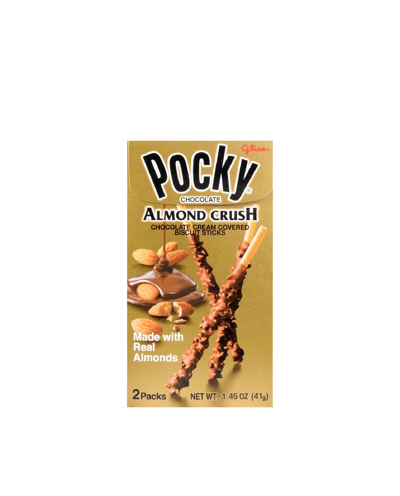 GLICO Almond Crush Pocky Chocolate Cookie Sticks,
1.45oz