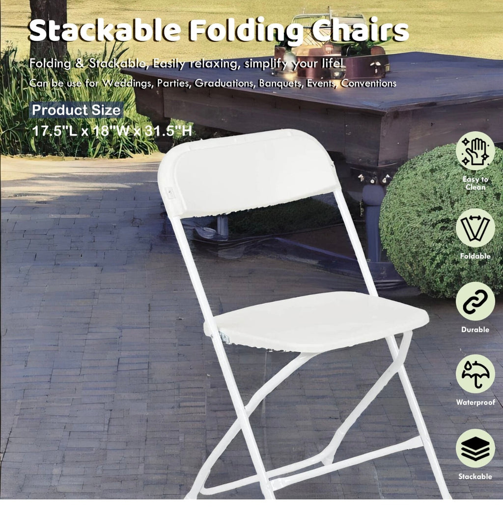 Plastic folding chairs