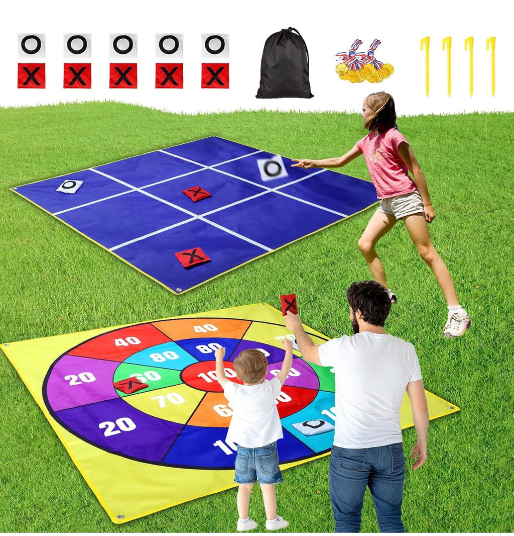 2-in-1 Outdoor Giant Tic Tac Toe Bean Bag Toss Games