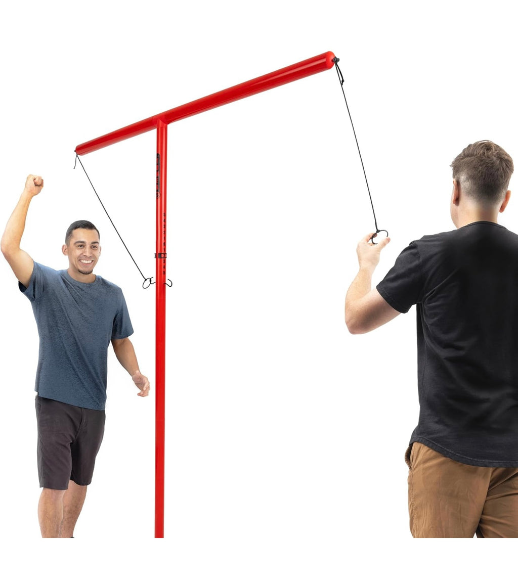Tower 5 Giant Ring Swing Versus Game for Adults and Family - Hook and Ring Outdoor Yard Game