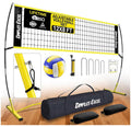 Dimples Excel 12x8 FT Portable Volleyball Net Set,4 Adjustable Heights Set