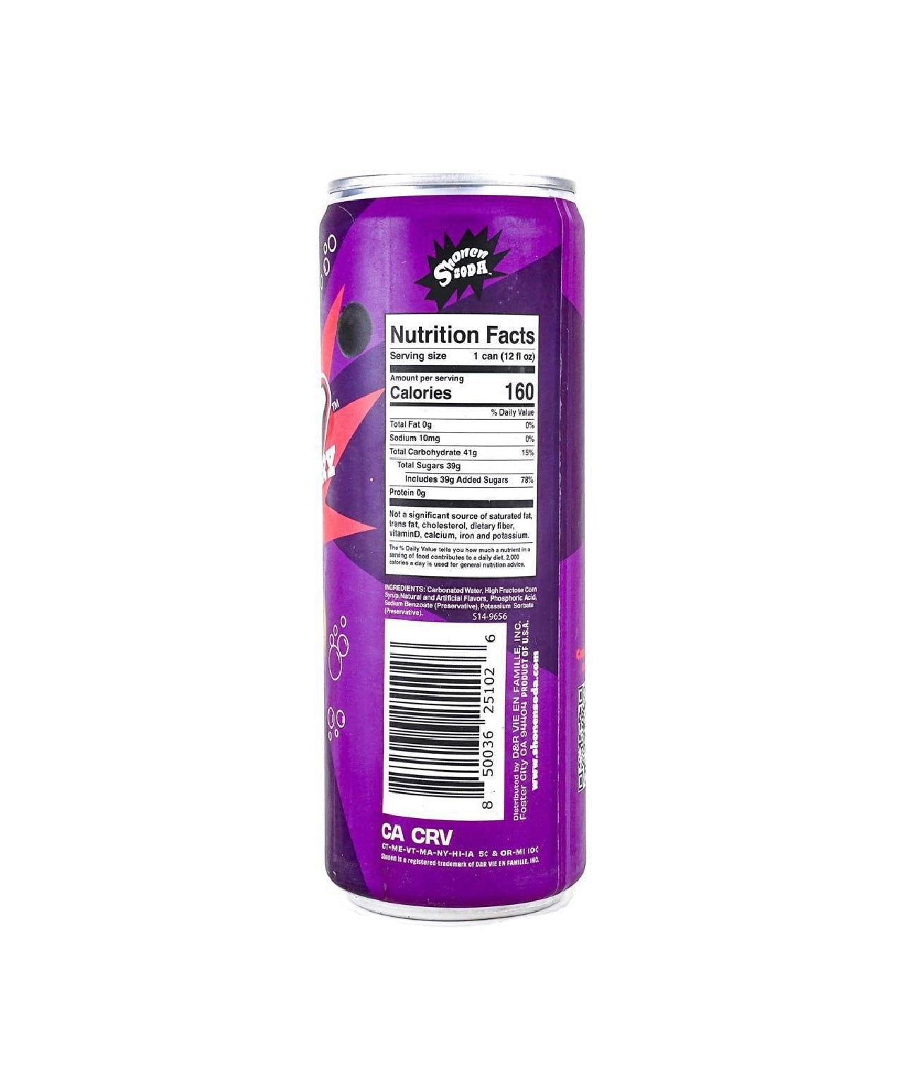 SHONEN SODA Elderberry Creme Soda,12 fl oz