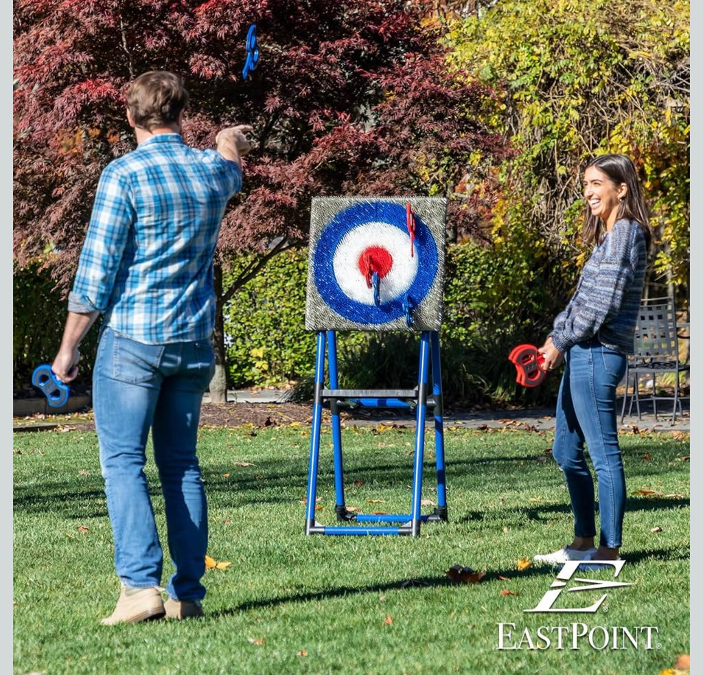 Axe Throwing Game, Bristle Target, 8 Safety Axes, Over 5 Ft Tall