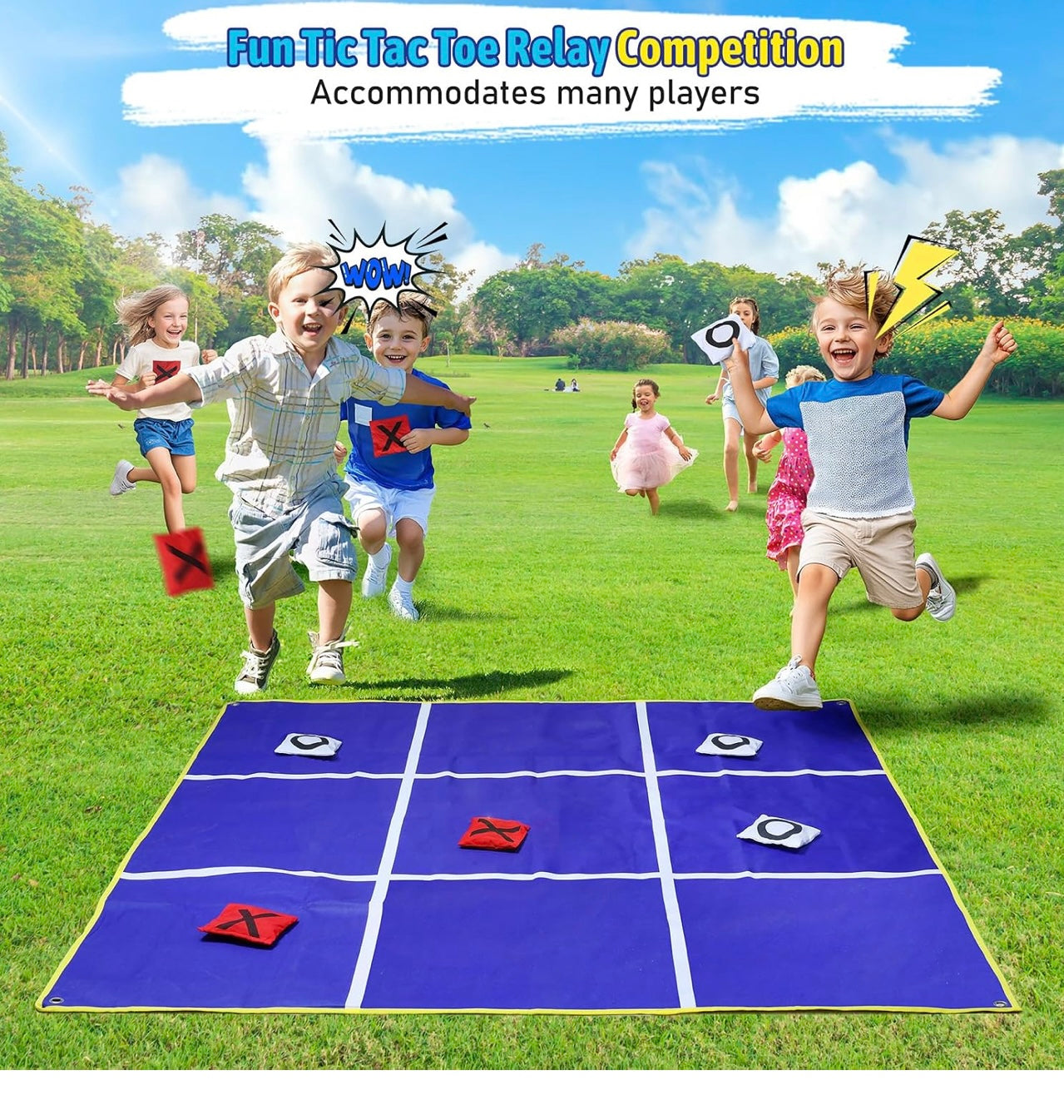 2-in-1 Outdoor Giant Tic Tac Toe Bean Bag Toss Games