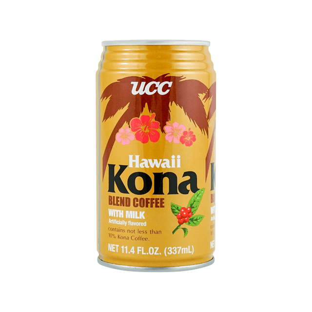 Hawaii Kona Blend Coffee with Milk Sweet Milky, Ready To Drink Coffee, 11.4 fl oz