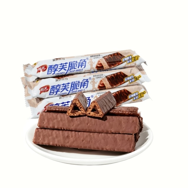 CHUNFU Crispy Chocolate Bars Lava Triangle Pastry 6 pieces 66g