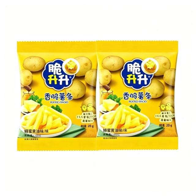 CUISHENGSHENG Crispy Potato Chips, Honey And Butter-flavored 20g*4 Packs