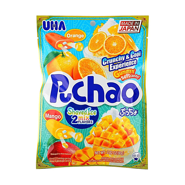 UHA Puchao Assorted Soft Candy 2.82oz 【Shaved Ice Flavor】【Double Fruit Flavor】