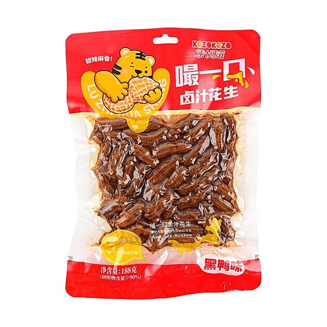 KZKZ Braised Peanuts in Savory Sauce, 6.63 oz