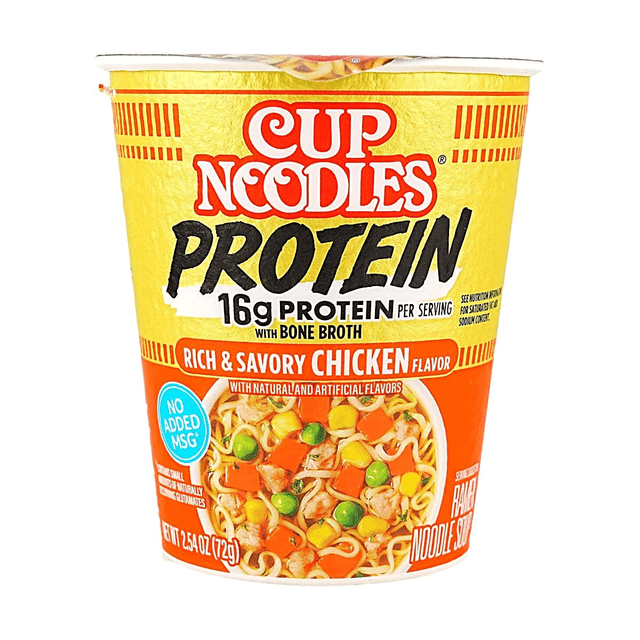 NISSIN Cup Noodles Protein, Rich & Savory Chicken Flavor, 2.54 oz