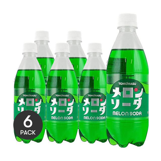 TOMOMASU Melon Soda Drink 16.9 fl oz *6【6 Packs】